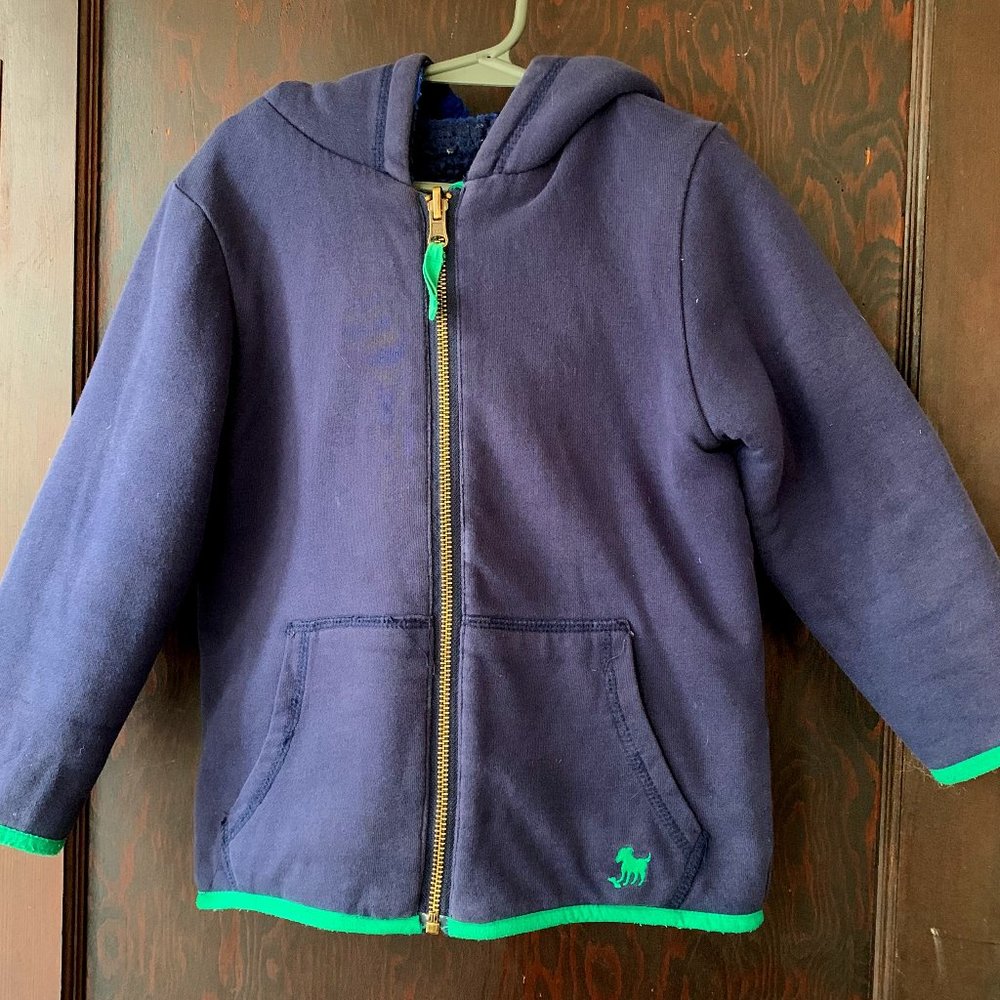 Mini Boden Borg-Lined Zip-Up Hoodie